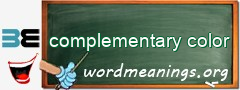 WordMeaning blackboard for complementary color